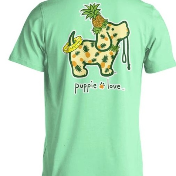 Puppie Love Tops - Puppie Love Pineapple Pup in Mint Green 2XL EUC